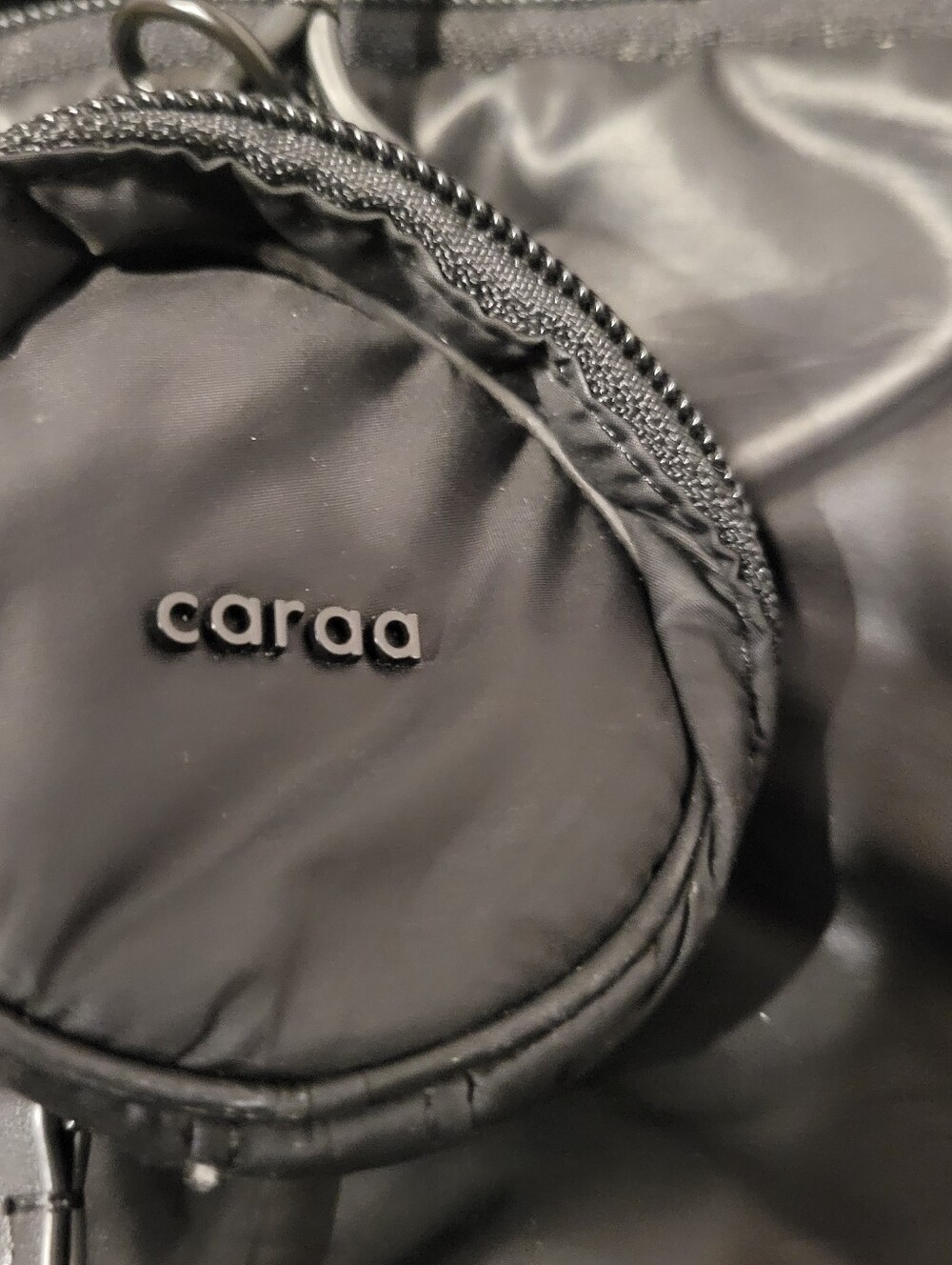 Caraa Diaper Bag Baby Backpack Medium Black Nylon Bottle Zip Pockets Insulated - Picture 2 of 6
